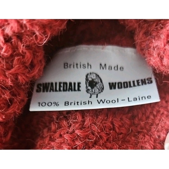 Swaledale Woollens Rust Adult OS 100% Wool Knit Beanie Ribbed Hat British Made - Picture 2 of 2